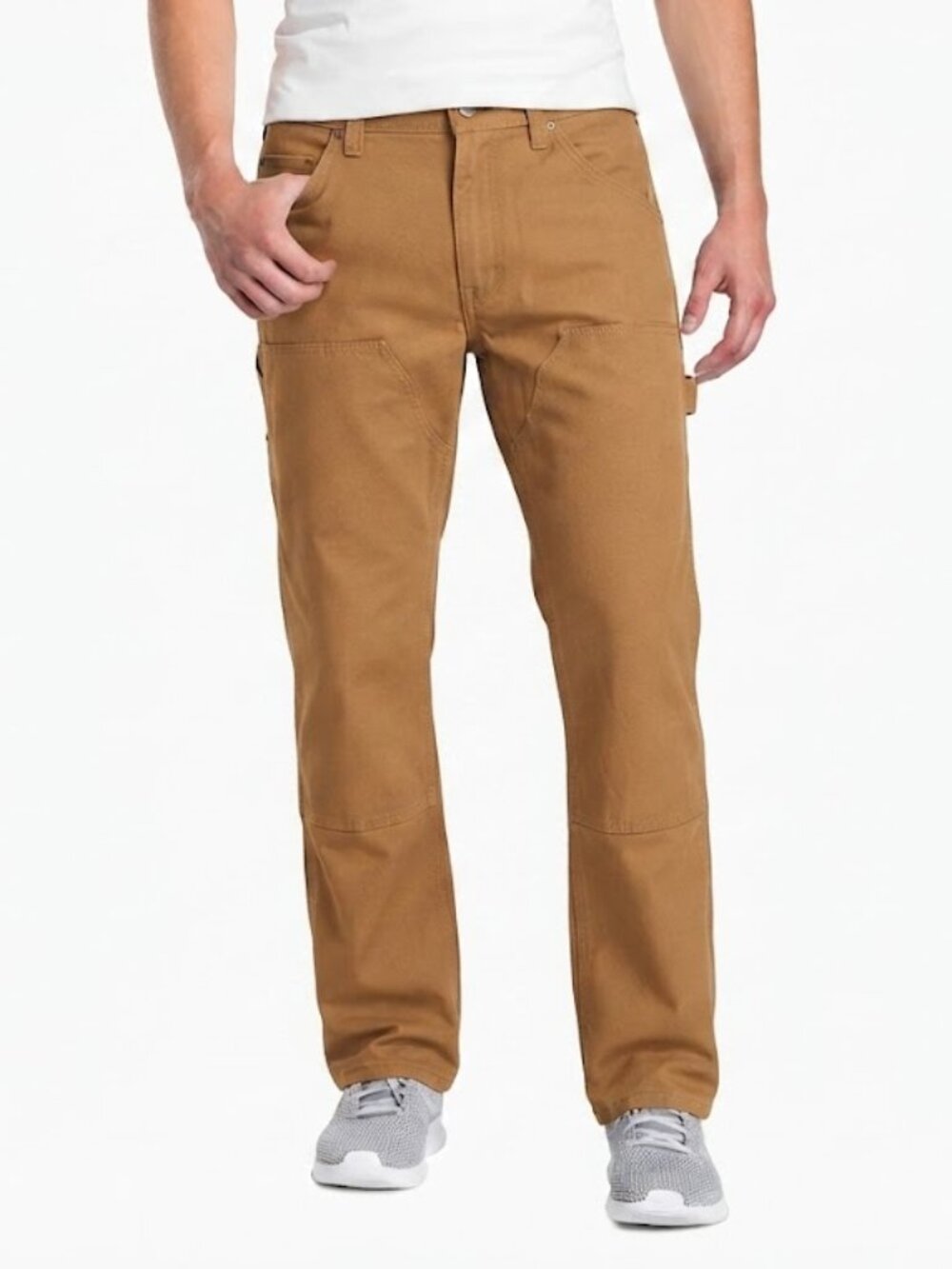 Dickies Relaxed Fit Duck Canvas Double Knee Carpenter Work Pants Brown 38x30